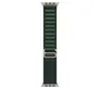 Apple Watch Alpine Loop Armband für Watch Ultra 49mm Dunkelgrün / Titan natur (M)