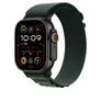 Apple Watch Alpine Loop Armband für Watch Ultra 49mm Dunkelgrün / Titan schwarz (M)