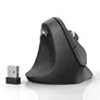 Hama 00182697 Vertikale, ergonomische Linkshänder-Funkmaus EMW-500L, 6 Tasten, Schwarz