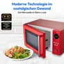 Medion MD15000 Retro Mikrowelle Solo rot 800W 20L