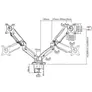 EQUIP 650121 17"-32" Zweifach Gasfeder Monitor/LCD-Tischhalterung