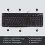 Logitech K120 Kabelgebundene Tastatur Schwarz
