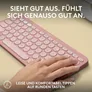 Logitech Pebble Keys 2 K380S Rosa - Minimalistische kabellose Tastatur