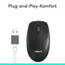 Logitech M100 Schwarz - Kabelgebundene Maus - Komfortabel. Robust. Unverzichtbar