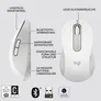Logitech Signature M650 Pale Grey L (Linkshändig) - Bluetooth, Logi Bolt, 4000 DPI, Unterstützt von Logi Options+