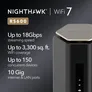 NETGEAR Nighthawk Tri-Band WiFi 7 Router (RS600) – Sicherheitsfunktionen, BE18000 WLAN-Geschwindigkeit (bis zu 18 Gbit/s) – 10-Gig-Internet-Port – deckt bis zu 250 m2 und 150 Geräte ab