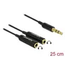 Delock Kabel Audio Splitter Klinkenstecker 3,5 mm 3 Pin  2 x Klinkenbuchse 3,5 mm