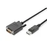 DIGITUS DisplayPort 1.2 Adapterkabel 5m DP zu DVI-I (24+1) St./St. schwarz