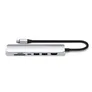 Satechi USB-C 7-in-1 Slim Multiport Adapter mit Ethernet Silber