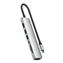 Satechi USB-C 7-in-1 Slim Multiport Adapter mit Ethernet Silber