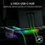 Razer Monitor Stand Chroma - Aluminium-Monitor-Ständer mit 4-fach-USB-C-Hub, Powered by Razer Chroma™ RGB