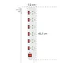 Hama 00223159 Steckdosenleiste, 6-fach, Überspannungsschutz, Schalter, 1,4 m, Weiß einzeln schaltbar