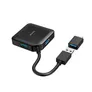 Hama 00200116 USB-Hub, 4 Ports, USB 3.2 Gen1, 5 Gbit/s, inkl. USB-C Adapter