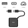 Hama 00200116 USB-Hub, 4 Ports, USB 3.2 Gen1, 5 Gbit/s, inkl. USB-C Adapter