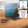 Hama 00200105 USB-C-Hub, Multiport, 4 Ports USB-A