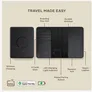 Satechi Vegan-Leather Passport Wallet with Find My Black