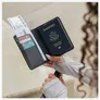 Satechi Vegan-Leather Passport Wallet with Find My Black