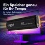 Crucial P310 1TB PCIe Gen4 2280 NVMe M.2 SSD mit Kühlkörper