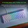 RAZER Huntsman Mini Mercury - Linear Optische Switches (RED), Formfaktor von nur 60 %, Doubleshot PBT-Tastenkappen