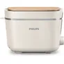 Philips HD2640/10 2-Schlitz-Toaster matt weiß Brötchenaufsatz 830W