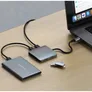Satechi USB-C PD (1x 75W) 4-Port Hub Space Grau