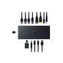 RAZER USB 4 Dock Schwarz - 4K, 1x HDMI 2.1 (120 Hz), 1x DP 1.4 (240 Hz), 2x USB-A (2. Gen), 2x USB-A (1. Gen), 2x USB-C (10 Gb/Sek.), 1x Gbit Ethernet, 1x SD 3.0 UHS-II, 1x 3,5mm Klinke, 180W