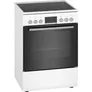 Bosch HKR39C220 Serie 4 Elektroherd mit Glaskeramik-Kochfeld freistehend weiß