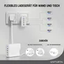 4smarts Ladegerät GaN Flex Pro 200W 4 USB-C weiß