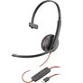 Poly Blackwire 3210 Monaural USB-C Headset +USB-C/A Adapter (Bulk)