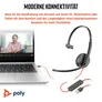 Poly Blackwire 3210 Monaural USB-C Headset +USB-C/A Adapter (Bulk)