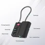 4smarts Standort-Finder SkyTag TSA Lock schwarz