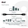 Club 3D USB Typ-A Gen2 (10G) Kabel 3A St/St 0.5m schwarz
