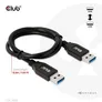 Club 3D USB Typ-A Gen2 (10G) Kabel 3A St/St 0.5m schwarz