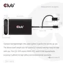 Club 3D USB Typ-C (mit USB Typ-A Adapter) auf dualen HDMI (4K60Hz) Video Splitter mit DisplayLink