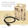 Club 3D USB Typ-C auf DP80 bidirektionales VESA zertifiziertes Kabel St./ St. 1m schwarz