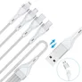 4smarts USB-C/A Multi-Ladekabel 4in2 1,2m (7x schwarz, 7x weiß) - 14er Set VPE