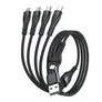 4smarts USB-C/A Multi-Ladekabel 4in2 1,2m (7x schwarz, 7x weiß) - 14er Set VPE