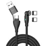 4smarts USB-C/A 540° Magnetkabel GravityCord 100W 1,8m schwarz