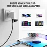 4smarts USB-C/A 540° Magnetkabel GravityCord 100W 1,8m schwarz