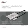 Club 3D Thunderbolt 3 auf dual DisplayPort (4K60Hz) Adapter/ Video Splitter silber
