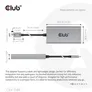 Club 3D Thunderbolt 3 auf dual DisplayPort (4K60Hz) Adapter/ Video Splitter silber