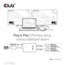 Club 3D Thunderbolt 3 auf dual DisplayPort (4K60Hz) Adapter/ Video Splitter silber