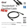 Club 3D Thunderbolt 5 Zertifiziertes 8K240Hz Daten 80/120 Gbps EPR 240 Watt Kabel St./St. 1m schwarz