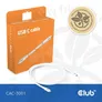 Club 3D USB Typ-C zu Typ-C Kabel 20 Gbps 240W 4K60Hz 2m weiß