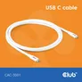 Club 3D USB Typ-C zu Typ-C Kabel 20 Gbps 240W 4K60Hz 2m weiß