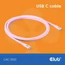Club 3D USB Typ-C zu Typ-C Kabel 20 Gbps 240W 4K60Hz 2m pink