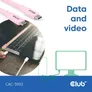 Club 3D USB Typ-C zu Typ-C Kabel 20 Gbps 240W 4K60Hz 2m pink