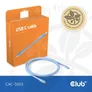 Club 3D USB Typ-C zu Typ-C Kabel 20 Gbps 240W 4K60Hz 2m blau