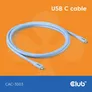 Club 3D USB Typ-C zu Typ-C Kabel 20 Gbps 240W 4K60Hz 2m blau