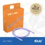 Club 3D USB Typ-C zu Typ-C Kabel 20 Gbps 240W 4K60Hz 2m lila